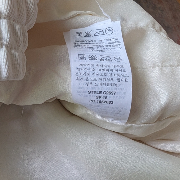 J.Crew Women's 12 Tall Ivory White Round Hem Pull On Skirt Drawstring Waist - Picture 8 of 11